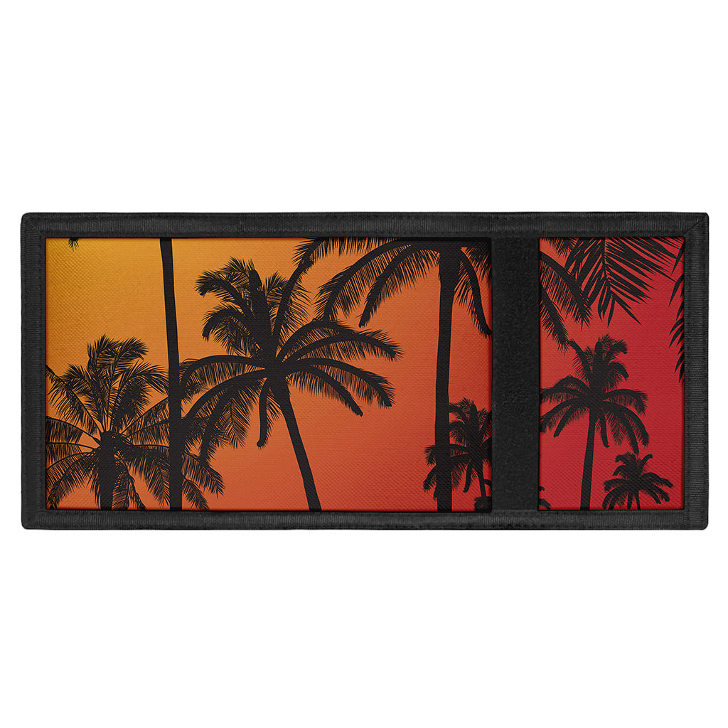 Tropical Palm Tree Sunset Print Trifold Wallet
