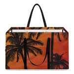 Tropical Palm Tree Sunset Print Utility Tote Bag