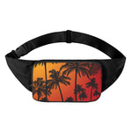 Tropical Palm Tree Sunset Print Waist Bag