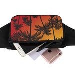 Tropical Palm Tree Sunset Print Waist Bag
