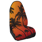 Tropical Palm Tree Sunset Print Waterproof Car Seat Cover