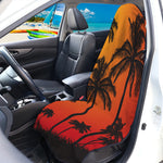 Tropical Palm Tree Sunset Print Waterproof Car Seat Cover