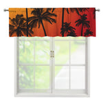 Tropical Palm Tree Sunset Print Window Valance