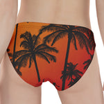 Tropical Palm Tree Sunset Print Women's Panties