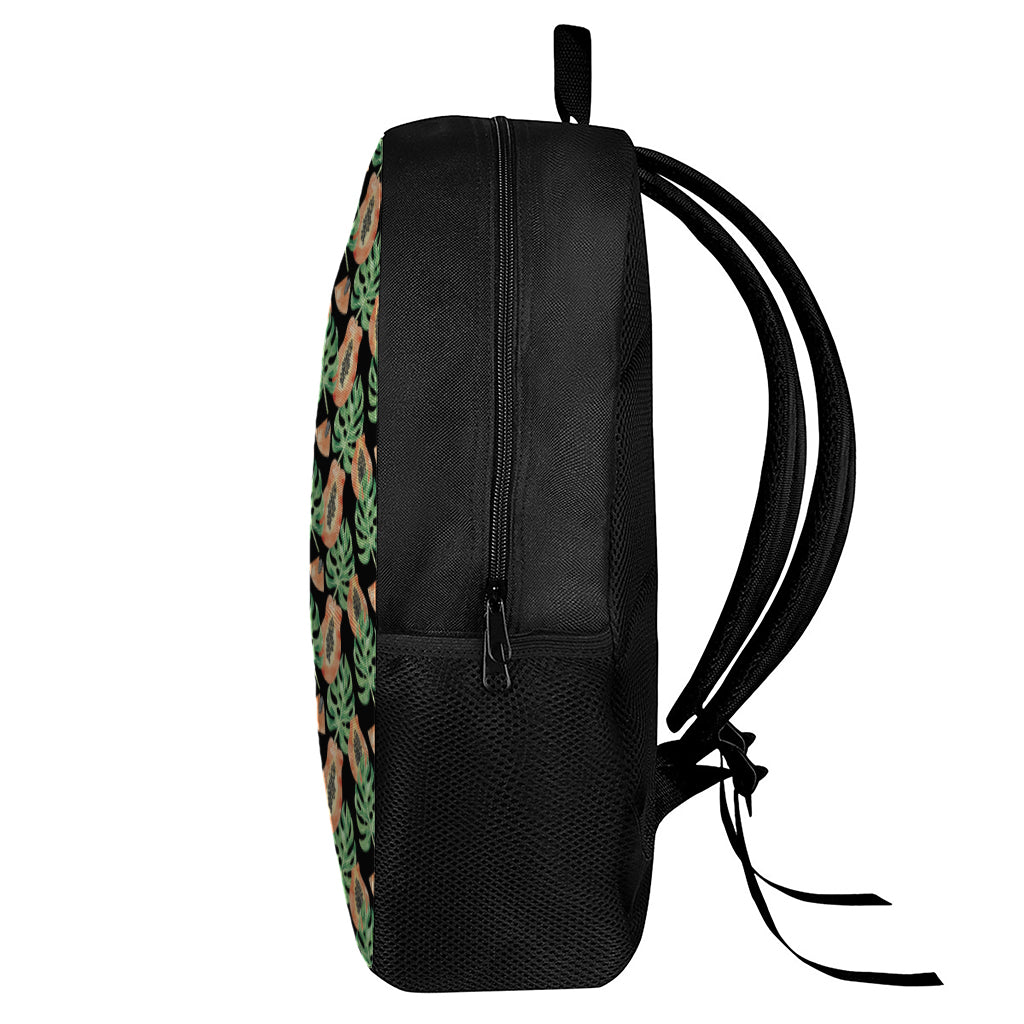 Tropical Papaya Pattern Print 17 Inch Backpack