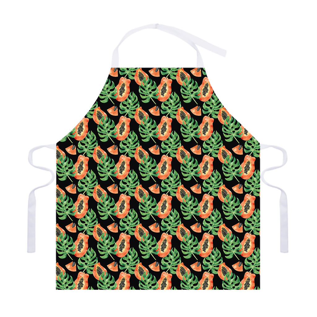 Tropical Papaya Pattern Print Adjustable Apron