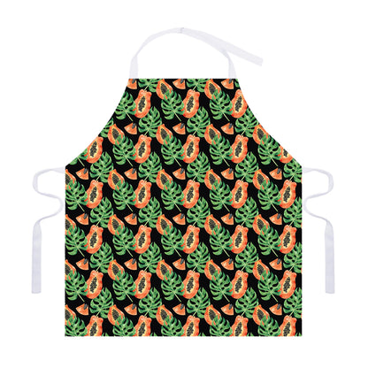 Tropical Papaya Pattern Print Adjustable Apron