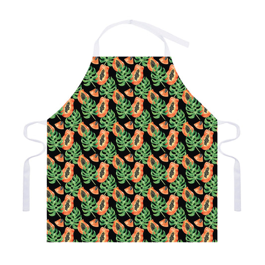 Tropical Papaya Pattern Print Adjustable Apron