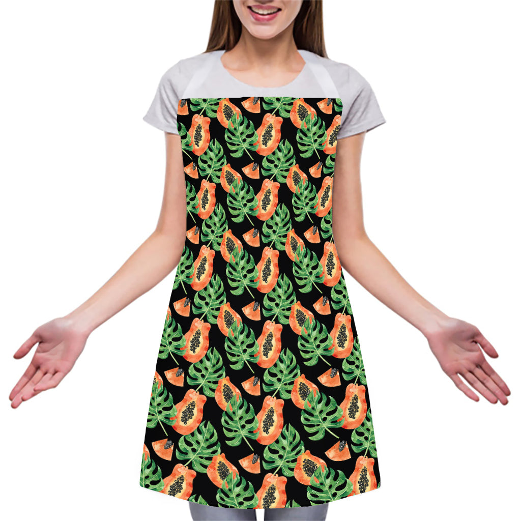 Tropical Papaya Pattern Print Adjustable Apron