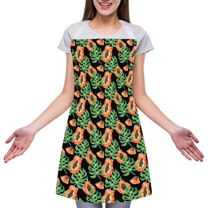 Tropical Papaya Pattern Print Adjustable Apron