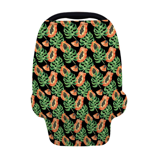 Tropical Papaya Pattern Print Baby Seat Cover