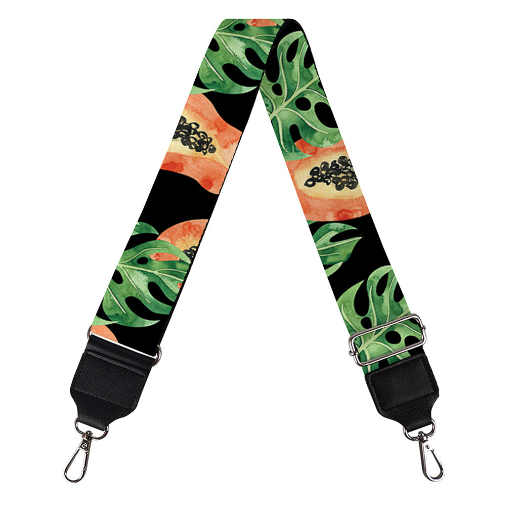 Tropical Papaya Pattern Print Bag Strap