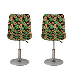 Tropical Papaya Pattern Print Bar Stool Covers