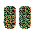 Tropical Papaya Pattern Print Bar Stool Covers