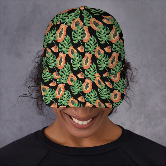 Tropical Papaya Pattern Print Baseball Cap