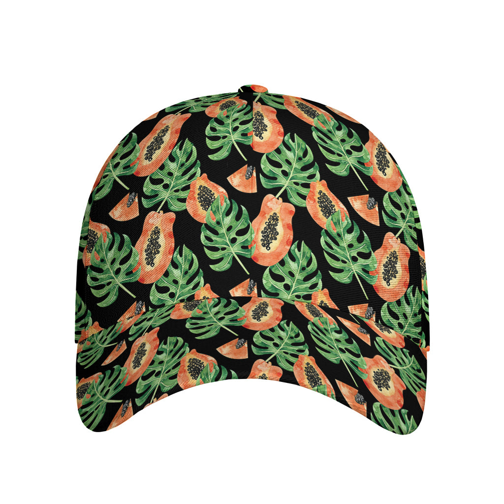 Tropical Papaya Pattern Print Baseball Cap