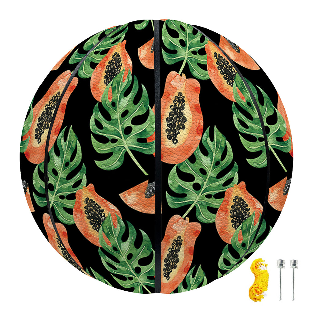 Tropical Papaya Pattern Print Basketball