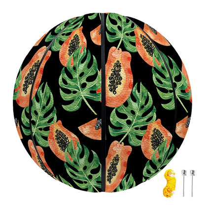 Tropical Papaya Pattern Print Basketball