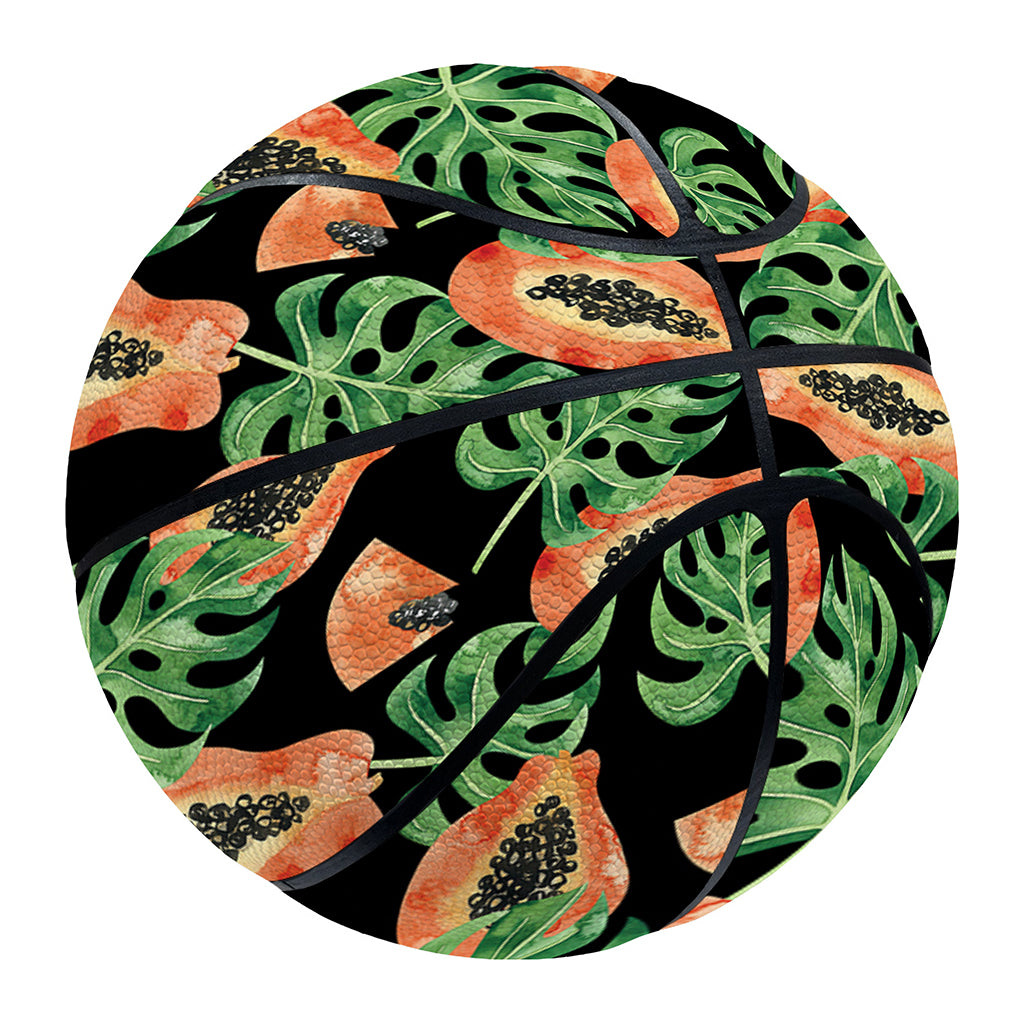 Tropical Papaya Pattern Print Basketball