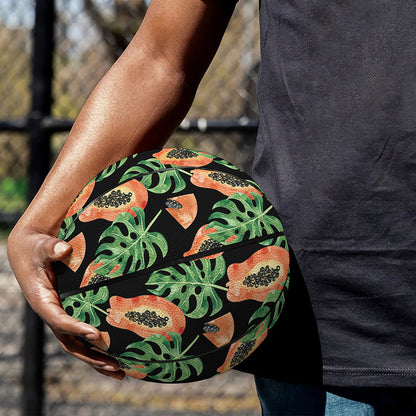 Tropical Papaya Pattern Print Basketball