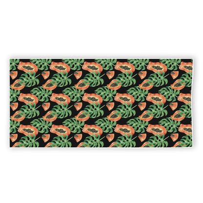 Tropical Papaya Pattern Print Beach Towel