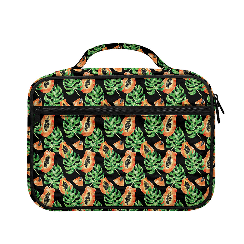 Tropical Papaya Pattern Print Briefcase Bible Bag