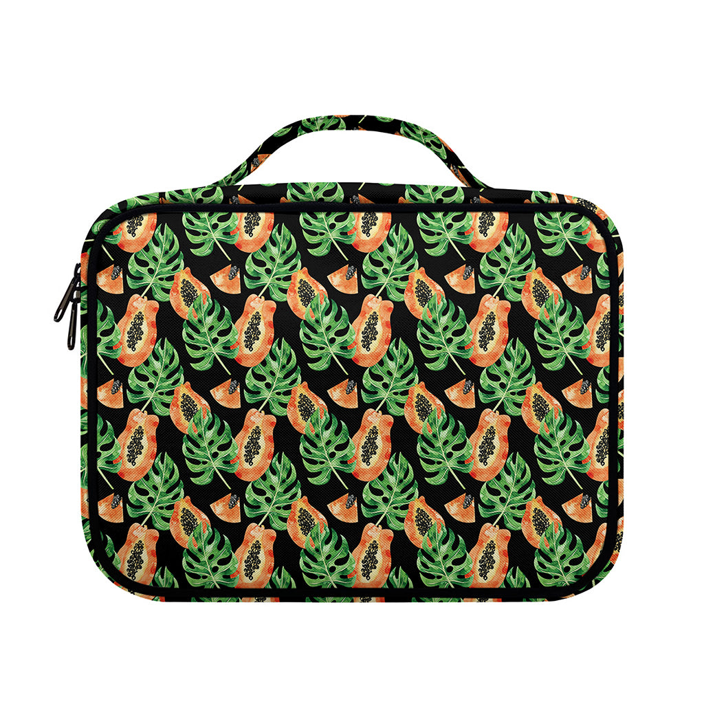 Tropical Papaya Pattern Print Briefcase Bible Bag