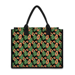 Tropical Papaya Pattern Print Canvas Tote Bag
