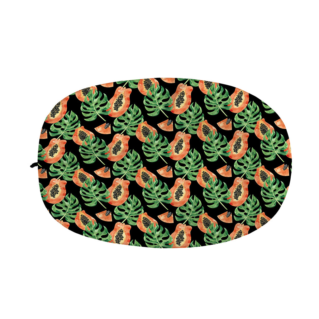 Tropical Papaya Pattern Print Car Side Mirror Covers