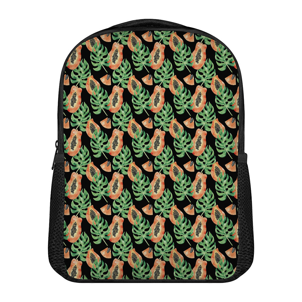 Tropical Papaya Pattern Print Casual Backpack