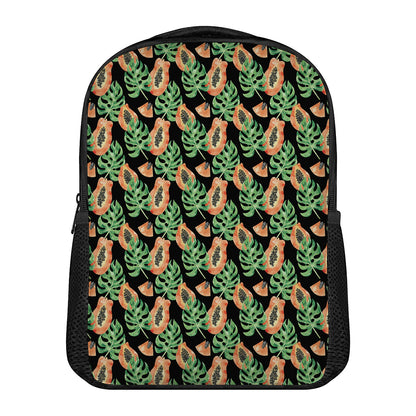 Tropical Papaya Pattern Print Casual Backpack