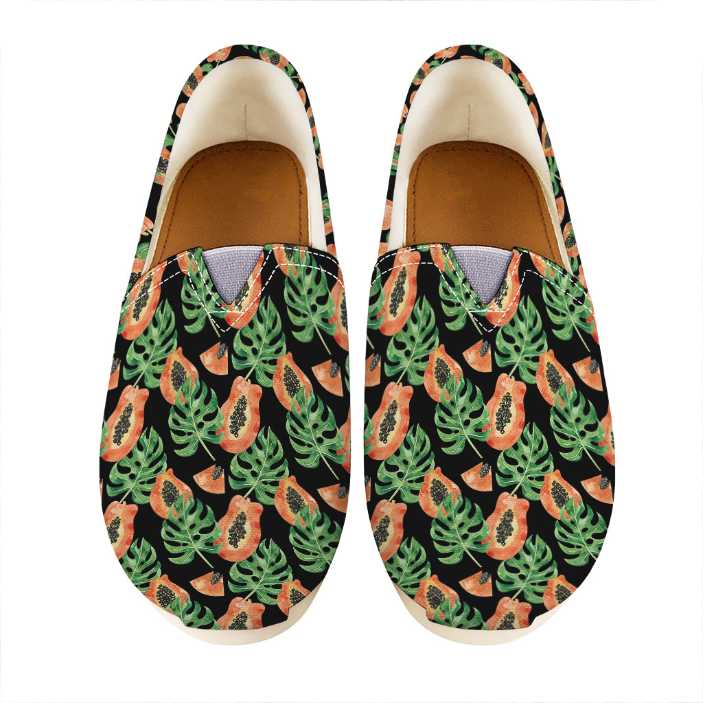 Tropical Papaya Pattern Print Casual Shoes