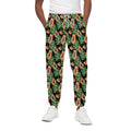 Tropical Papaya Pattern Print Cotton Sweatpants