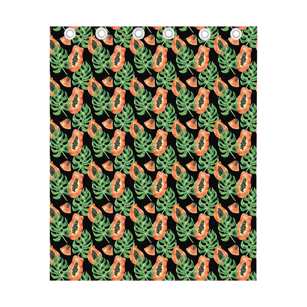 Tropical Papaya Pattern Print Curtain