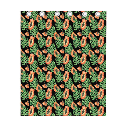 Tropical Papaya Pattern Print Curtain