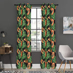 Tropical Papaya Pattern Print Curtain