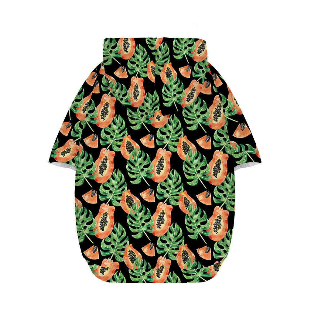 Tropical Papaya Pattern Print Dog Zip Up Hoodie