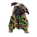 Tropical Papaya Pattern Print Dog Zip Up Jacket