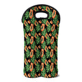 Tropical Papaya Pattern Print Double Neoprene Wine Tote