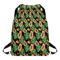 Tropical Papaya Pattern Print Drawstring Backpack