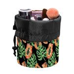 Tropical Papaya Pattern Print Drawstring Makeup Bag