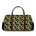 Tropical Papaya Pattern Print Duffle Bag