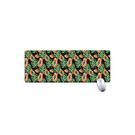 Tropical Papaya Pattern Print Extended Mouse Pad