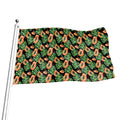 Tropical Papaya Pattern Print Flag