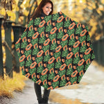 Tropical Papaya Pattern Print Foldable Umbrella