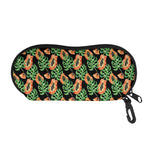 Tropical Papaya Pattern Print Glasses Case