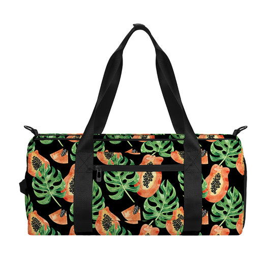 Tropical Papaya Pattern Print Gym Bag