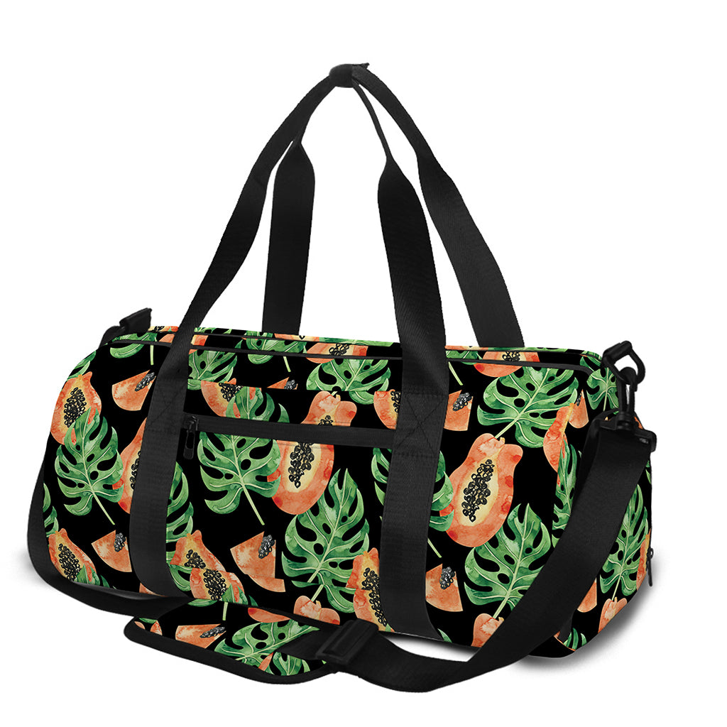 Tropical Papaya Pattern Print Gym Bag