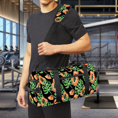 Tropical Papaya Pattern Print Gym Bag