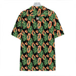 Tropical Papaya Pattern Print Hawaiian Shirt
